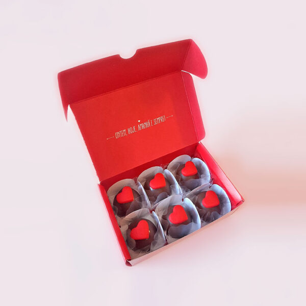 Caixa Amo Você com 6 Bombons